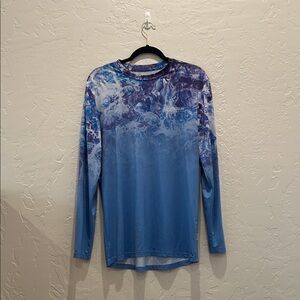 Women’s Magellan Outdoors Blue and Purple Long Sleeve Tee